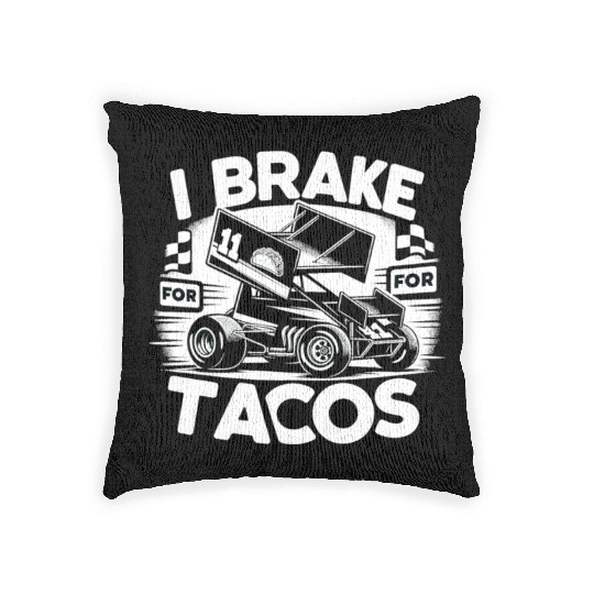 Sprint Car Mom Dirt Track Racing Racing Race Day Woven Pillows