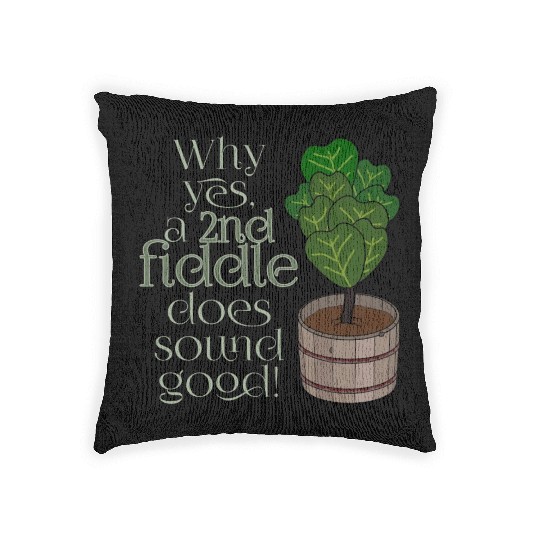 2nd fiddle... leaf fig Woven Pillows