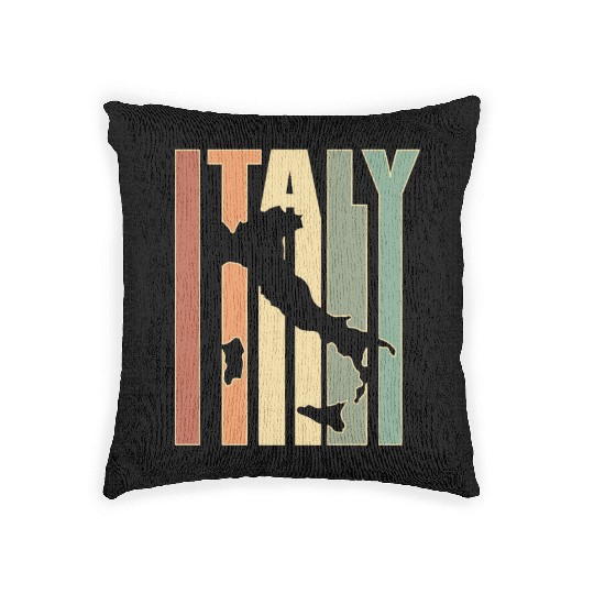 Italy Vintage Card Gift For Italians Woven Pillows