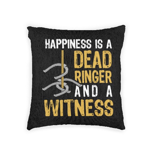 Funny Dead Ringer Horseshoe Pitching Woven Pillows