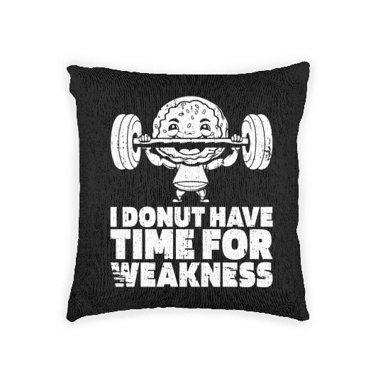 Fitness Donut Funny Donut Gym Woven Pillows