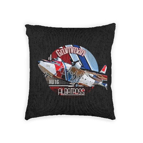 Grumman HU-16 Albatross Coast Guard Aircraft Woven Pillows