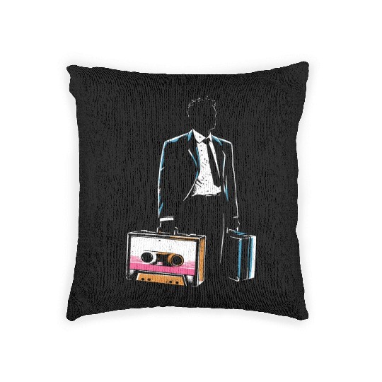 Cassette Tape Dad Retro Music Lover Woven Pillows