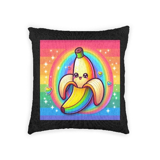Banana RainbowT-Woven Pillows