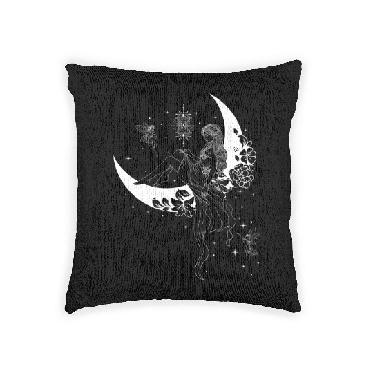 Fairy Fairycore Moon Crescent Moon Woven Pillows