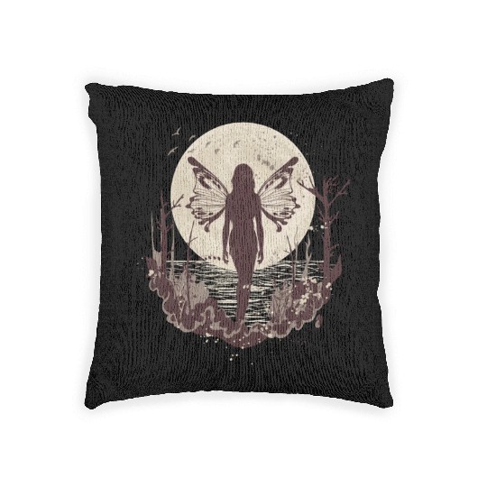 Fairy Fairycore Moon Fairy Woven Pillows