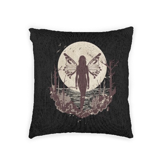 Fairy Fairycore Moon Fairy Woven Pillows