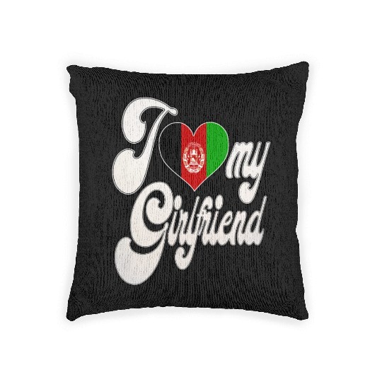 AfghanI Love My Afghanistan Girlfriend Woven Pillows