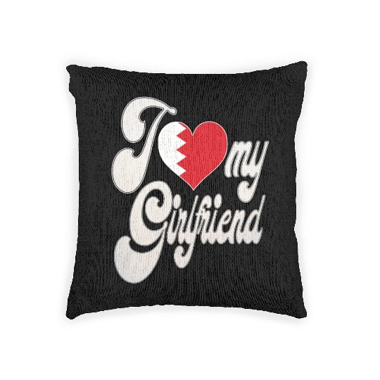 BahrainI Love My BahrainI Girlfriend Woven Pillows