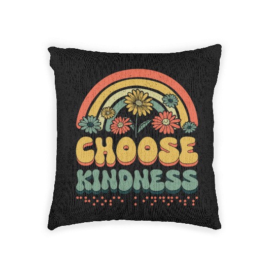 Choose Kindness Braille Alphabet Braille Language Woven Pillows
