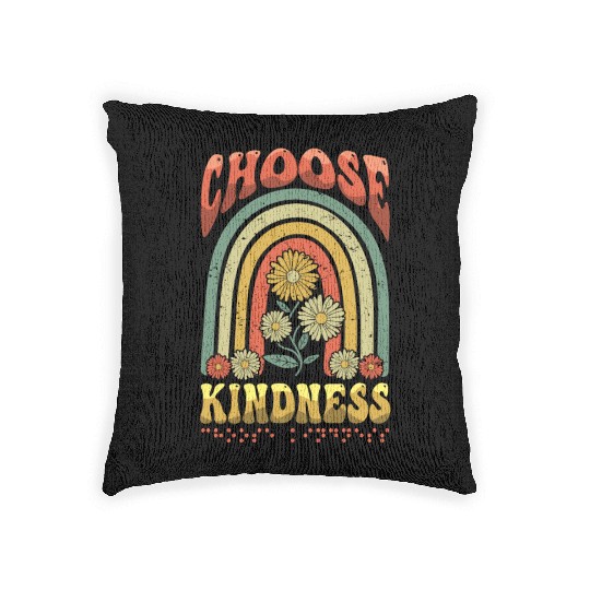 Choose Kindness Braille Alphabet Braille Retro Woven Pillows
