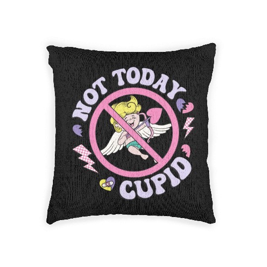 Not Today Cupid Woven Pillows