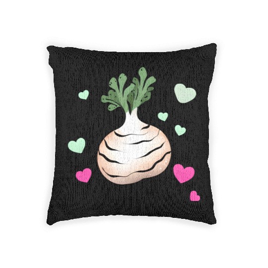 Turnip Love Valentine's Day Hearts Woven Pillows