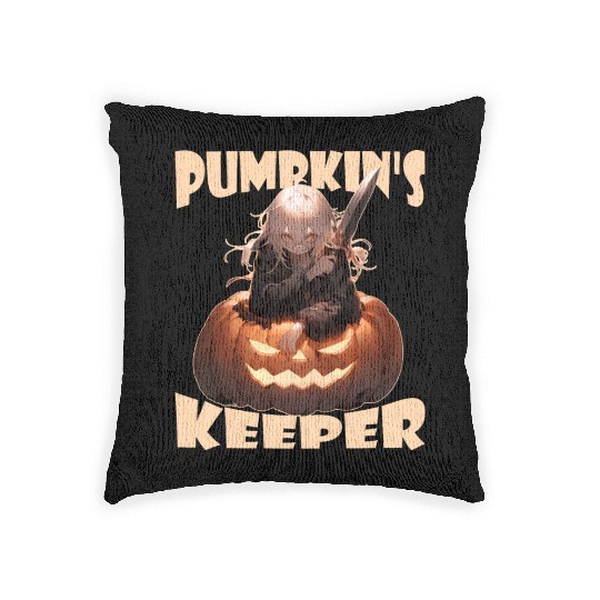 Pumpkin's Keeper Evil Killer Anime Jack O Lantern Woven Pillows