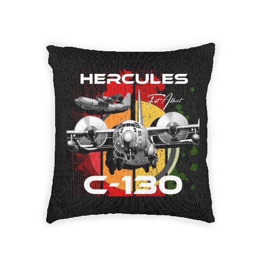 C-130 Hercules Military Aircraft Woven Pillows