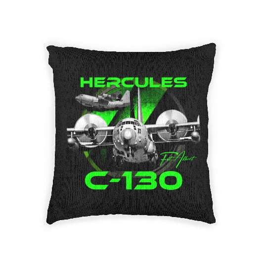C-130 Hercules Military Aircraft Woven Pillows