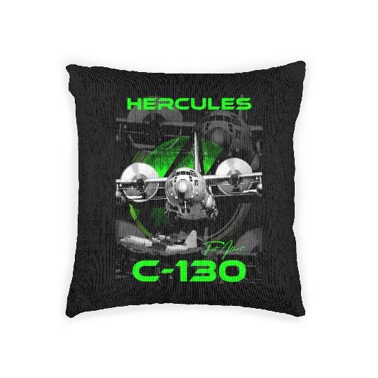 C-130 Hercules Military Aircraft Woven Pillows