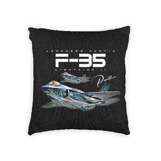 Lockheed Martin F-35 Lightning II Woven Pillows