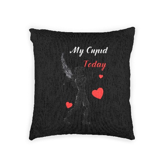 Angel of love, my cupid today. Woven Pillows