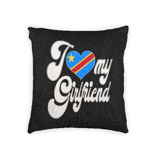 CongoDI Love My Congolese Girlfriend Woven Pillows