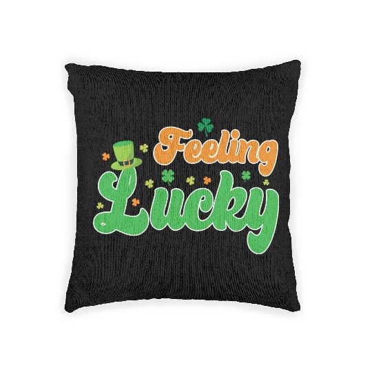 Feeling Lucky St. Patrick's Day Woven Pillows