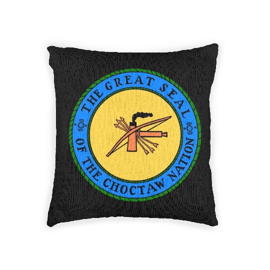 The Great Seal of Choctaw Nation of Oklahoma Woven Pillows