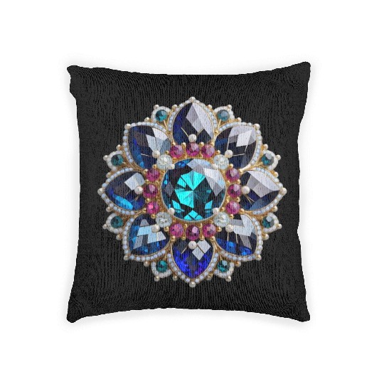Gorgeous Gemstone Brooch: A Radiant Statement Piec Woven Pillows