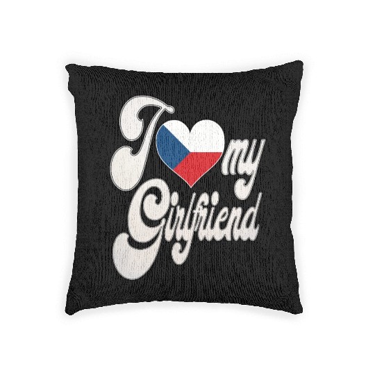 CzechI Love My Czech Girlfriend Woven Pillows