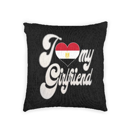 EgyptI Love My Egyptian Girlfriend Woven Pillows