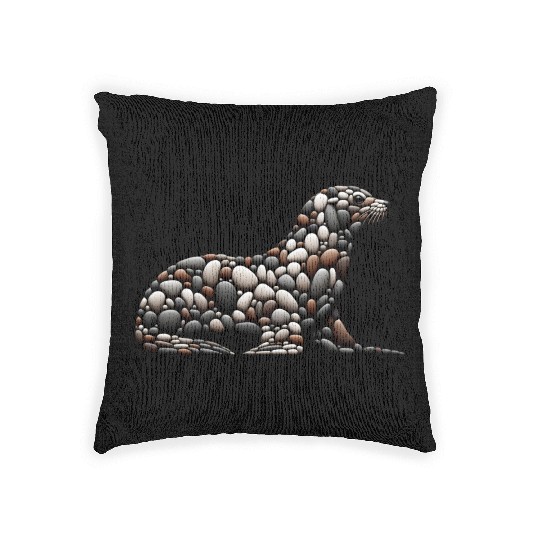 Pebble Seal Silhouette Woven Pillows