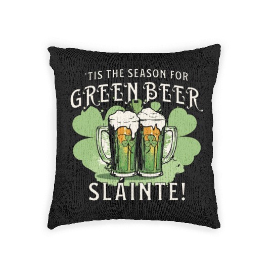St Pat's Design This is the Season for Green Beer Woven Pillows