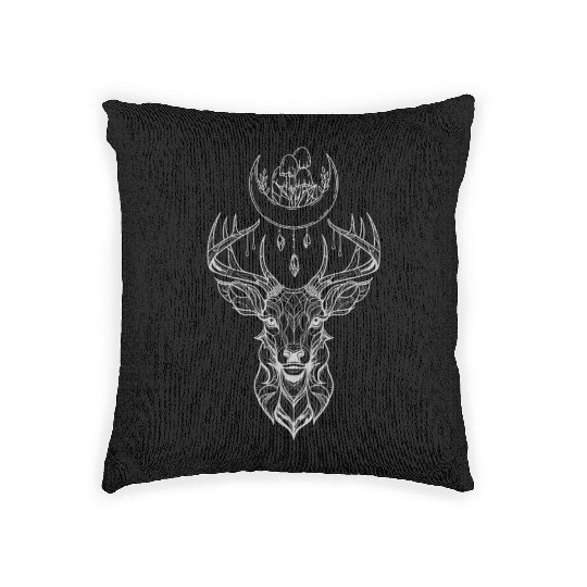 Moon Luna Mona Polygon Deer Woven Pillows