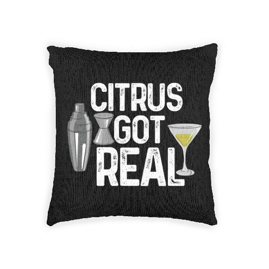 Bartender Citrus Got Real Woven Pillows