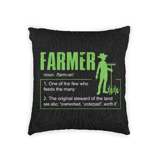 Farm Farmer Definition Woven Pillows