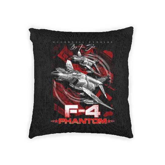 F-4 Phantom Us Air Force Fighter jet Woven Pillows