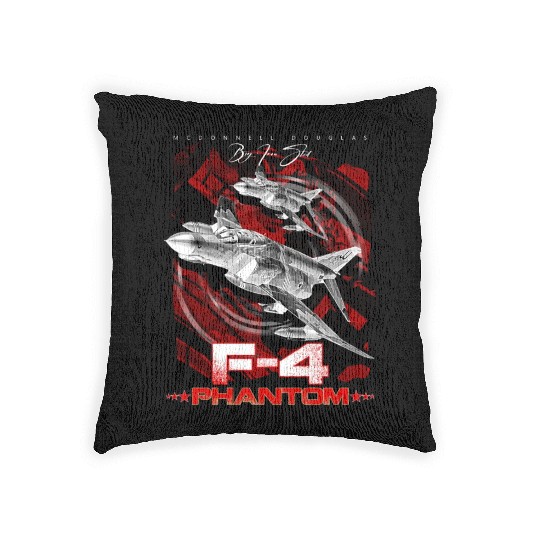 F-4 Phantom Us Air Force Fighter jet Woven Pillows