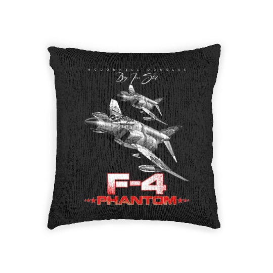 F-4 Phantom Us Air Force Fighter jet Woven Pillows