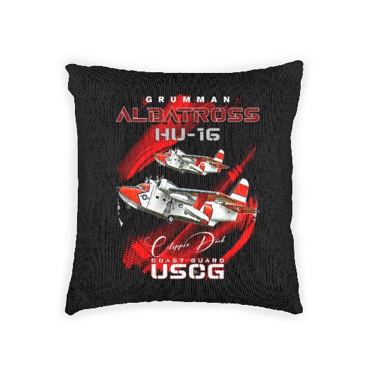 Grumman HU-16 Albatross Coast Guard Aircraft Woven Pillows