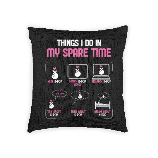 Things I Do In My Spare Time K-Pop K-Drama Korean Woven Pillows