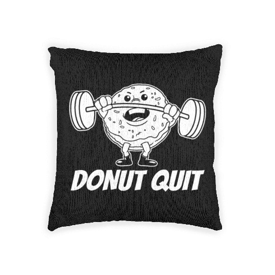 Fitness Donut Funny Donut Gym Woven Pillows