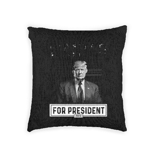 Donald Trump Wanted For US President 2024 Woven Pillows