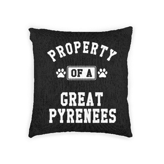 Property of Great Pyrenees Woven Pillows