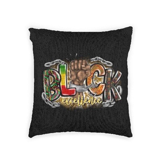 Black Excellence Woven Pillows