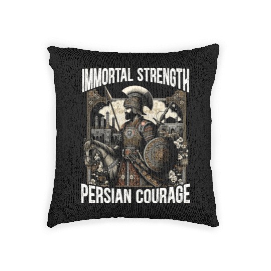 Persian Immortal Achaemenid Empire Persian Warrior Woven Pillows