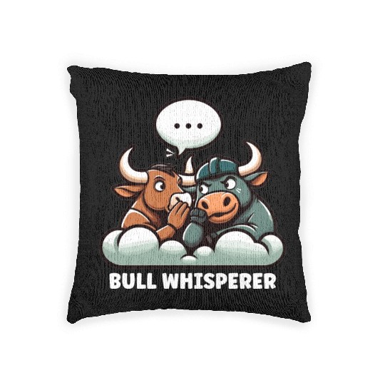 Rodeo Bull Riding Livestock Show Farmer Cattle Woven Pillows
