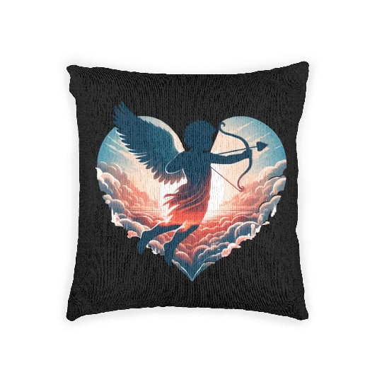 Valentine's Day Cupid shoots straight to the heart Woven Pillows