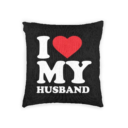 I love my husband Woven Pillows