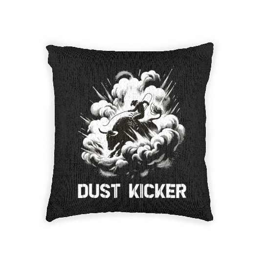 Rodeo Bull Riding Livestock Show Farmer Cattle Woven Pillows