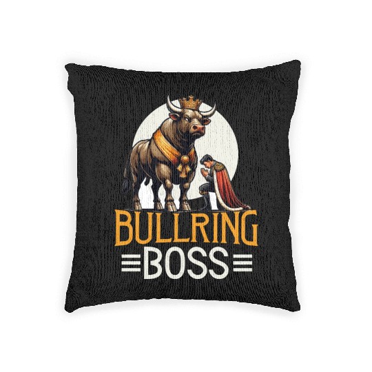 Rodeo Bull Riding Livestock Show Farmer Cattle Woven Pillows