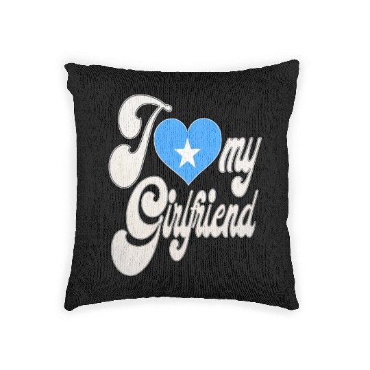 SomaliaI Love My SomalI Love My Girlfriend Woven Pillows
